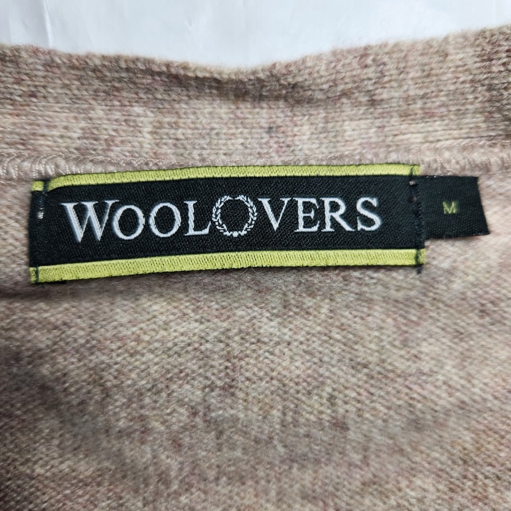 Woolovers Woolmark Mens Sweater Size Medium Beige 100% Pure New Wool - Picture 6 of 6